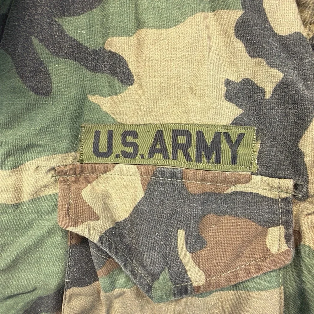Vintage Alpha Industries M65 Field Jacket Mens Medium Woodland Camo 80s US Army